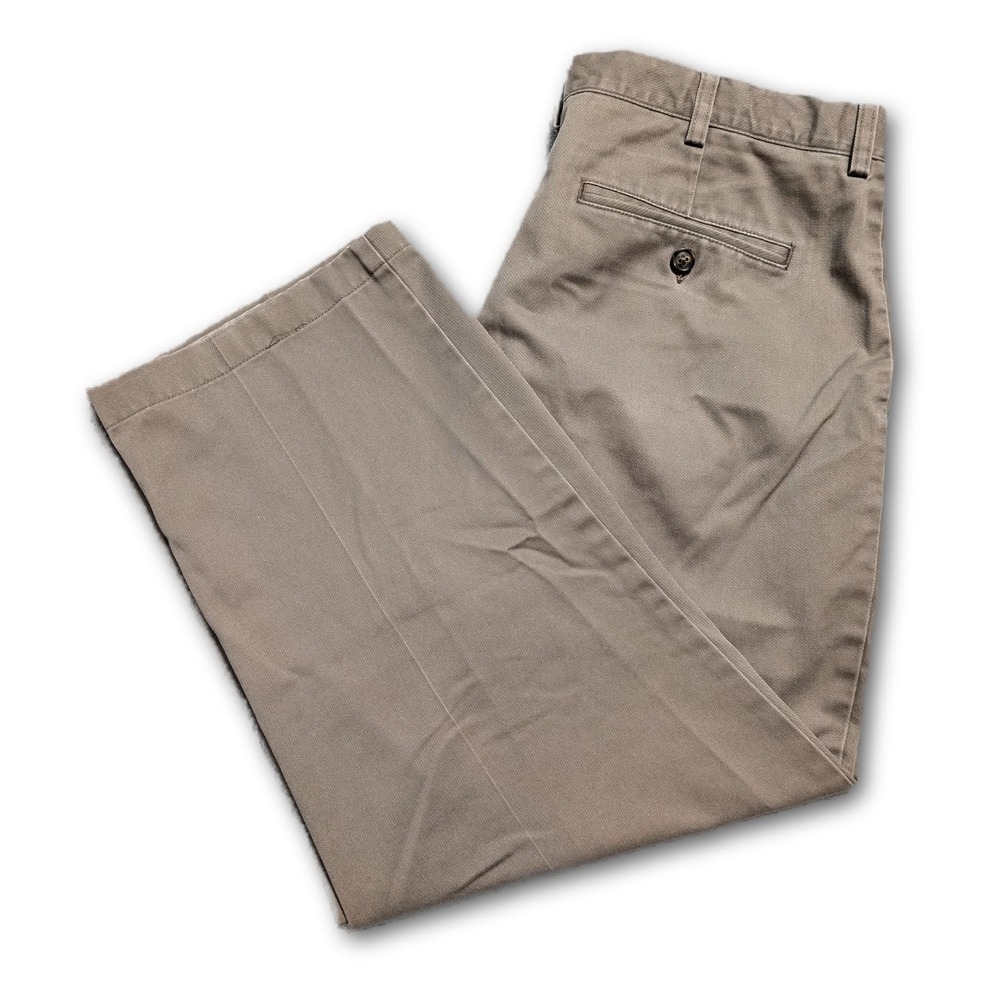 L.L.Bean COMFORT WAIST Mens Pants Tan 36x29 Chino Pockets Breathable Regular